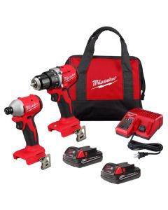 MLW3692-22CT image(0) - Milwaukee Tool M18 Compact Brushless 2-Tool Combo Kit