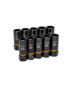 KDT86071 image(0) - GEARWRENCH 10 Piece 1/2 Inch Drive Bolt Biter Deep Extraction Socket Set