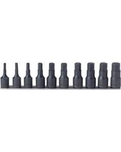 KKNRS4012A-10-L60 image(0) - Ko-ken USA RS4012A/10-L60 10 Piece 1/2 Sq. Dr. 60mm, SAE Hex Bit Socket Set