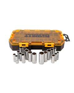 DWTDWMT73812 image(0) - DEWALT 20 Piece 3/8 in Drive Deep Combination Socket Set