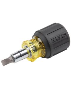 KLE32561 image(0) - Klein Tools Multi-Bit Screwdriver / Nut Driver, 6-in-1, Stubby, Ph, Sl Bits