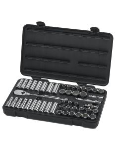 KDT80701 image(0) - GEARWRENCH 49 Piece 1/2 Inch Drive 12 Point Standard & Deep SAE/Metric Mechanics Tool Set