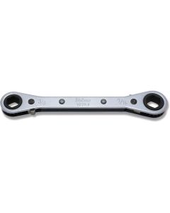 KKN102KA-3-8X7-16 image(0) - Ko-ken USA 102KA-3/8X7/16 Ratcheting Ring Wrench 3/8x7/16 6 Point Length 141 mm Reversible