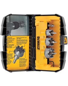 DWTDWACM1802 image(0) - DEWALT Hole Saw Kit, Metal Cutting, Carbide, 3-Piece
