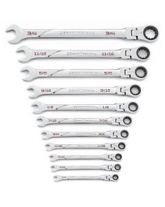 KDT86247 image(0) - GEARWRENCH 11 Piece 120XP Universal Spline XL Flex Head Ratcheting Combination SAE Wrench Set
