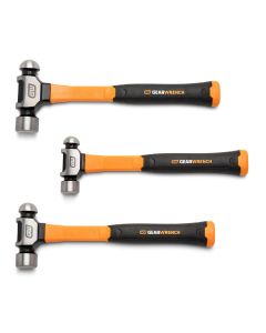 KDTGWH3PCBP image(0) - GEARWRENCH 3 Piece Ball Pein Hammer with Fiberglass Handles Set
