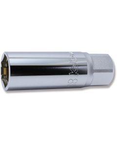 KKN4300C-18 image(0) - Ko-ken USA 4300C-18 1/2 Square Drive 6 Point Clip Type Spark Plug Socket 18 mm