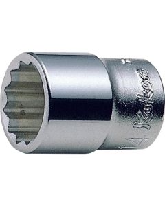 KKN3405M-18 image(0) - Ko-ken USA 3405M-18 3/8 Square Drive Socket 18 mm 12 Point Length 30 mm
