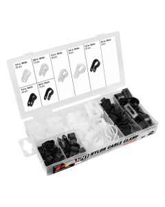 WLMW5260 image(0) - Wilmar Corp. / Performance Tool 120 Piece Nylon Cable Clamp Assortment
