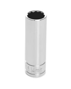 WLMW38714 image(0) - Wilmar Corp. / Performance Tool 3/8" Drive 14mm 12pt Deep Socket