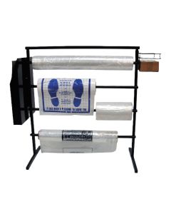 John Dow Industries DS-4 Interior Protection Floor Dispenser Rack - 4-Bar Steel Rack for Seat Covers, Floor Mats and Parts Bags