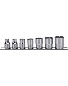 KKNRS3400LH-7 image(0) - Ko-ken USA RS3400LH/7 3/8 Sq. Dr. LHS Socket set 5S-16S 150mm 7 pieces