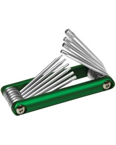 WLMW9134 image(0) - Wilmar Corp. / Performance Tool 10 Piece Aluminum Folding Star Key Set