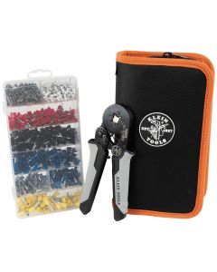 KLE34060 image(0) - Klein Tools Ratcheting Ferrule Square Crimper Set