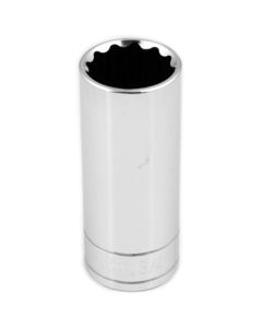 WLMW38624 image(0) - Wilmar Corp. / Performance Tool 3/8" Drive 3/4" 12pt Deep Socket