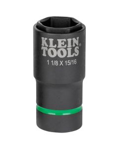 Klein Tools 2-in-1 Impact Socket, 6-Point, 7/8 and 11/16-Inch