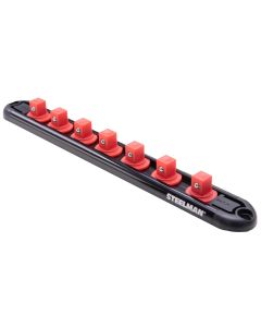 JSP60737 image(0) - J S Products (steelman) 3/8-Inch Drive 7-Piece Aluminum Socket Storage Rail