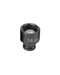 GRE914MG image(0) - Grey Pneumatic 1/4" Drive x 14mm Magnetic Standard Socket