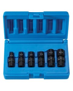 GRE9706U image(1) - Grey Pneumatic 1/4" Drive Standard Length Surface Drive 6 Piece Universal Socket Set