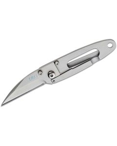 CRK5520 image(0) - CRKT (Columbia River Knife) Delilah'S P.E.C.K. 3Cr13MoV Bead Blast Plain Blade Folding Knife with Frame Lock Stainless Steel Handle - Silver