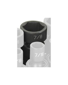 GRE1028U image(0) - Grey Pneumatic 3/8" Drive x 7/8" Standard Universal Socket