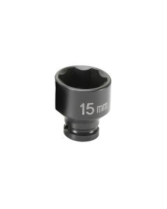 GRE915MS image(0) - Grey Pneumatic 1/4" Surface Drive x 15mm Standard  Socket