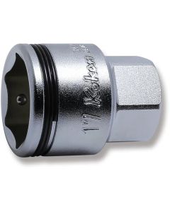 KKN3450MH-17 image(0) - Ko-ken USA 3450MH-17 3/8 Square Drive Socket 17 mm Nut Grip Length 29 mm Outer Hex 17 mm