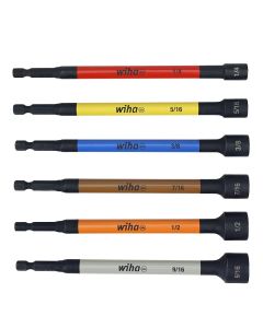 WIH70486 image(2) - Wiha Tools 6 Pc SAE Color Coded Magnetic Nut Setter Set