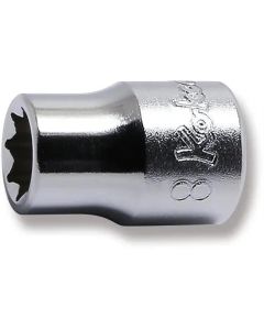 KKN3415M-8 image(0) - Ko-ken USA 3415M-8 3/8 Square Drive Socket 8 mm Double Square Length 26 mm