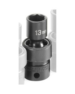 GRE1013UM image(0) - Grey Pneumatic 3/8" Drive x 13mm Standard Universal Socket