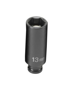GRE913MDG image(0) - Grey Pneumatic 1/4" Drive x 13mm Magnetic Deep Socket