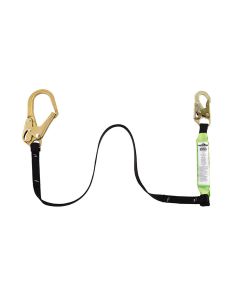 PeakWorks Shock Absorbing Lanyards - Tear Pack 1" Webbing - Single Leg - Weight Capacity 130-310 Lbs - 6' (1.8 m) Adjustable