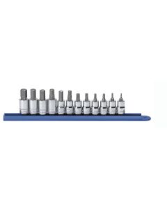 KDT80580 image(0) - GearWrench 12 Piece 3/8 Inch Drive Hex Bit Metric Socket Set