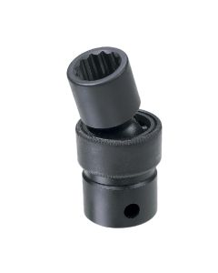 GRE1112UM image(0) - Grey Pneumatic 3/8" Drive x 12mm Standard Universal- 12 Point Socket