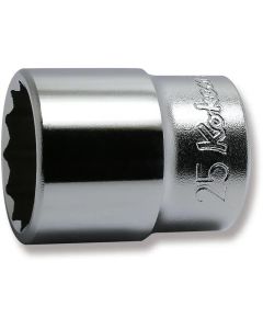 KKN4405M-25 image(0) - Ko-ken USA 4405M-25 1/2 Square Drive Socket 25 mm 12 Point Length 42 mm