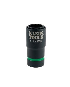 KLE66014 image(0) - Klein Tools 2-in-1 Impact Socket, 12-Point, 7/8 and 11/16-Inch