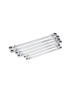 KDT86830 image(0) - GEARWRENCH 6 Piece 90-Tooth 12 Point Metric GearBox Double Flex Ratcheting Wrench Set