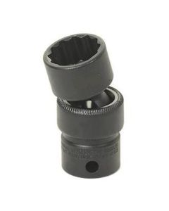 GRE1114UM image(0) - Grey Pneumatic 3/8" Drive x 14mm Standard Universal- 12 Point Socket - Black