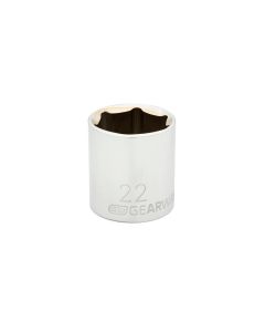 KDT80332 image(0) - GearWrench 3/8 Inch Drive 6 Point Standard Metric Socket 22mm