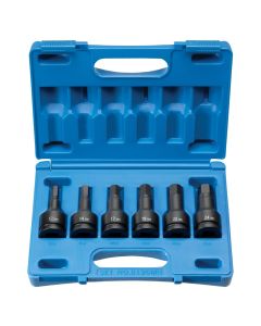 GRE8196MH image(0) - Grey Pneumatic 3/4" Drive 6 Piece Hex Driver Metric Set