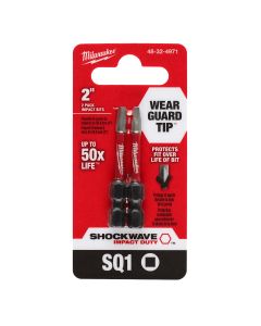 Milwaukee Tool SHOCKWAVE Impact Duty 2" SQ1 Bit 2PK