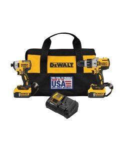 DWTDCK299P2LR image(0) - DEWALT 20V MAX* XR Hammer Drill/Impact Driver Combo Kit with LANYARD READY Attachment Points