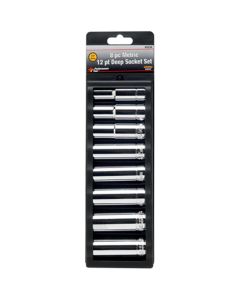 WLMW32700 image(0) - Wilmar Corp. / Performance Tool 8 Piece 1/2" Drive Metric Deep Socket Set