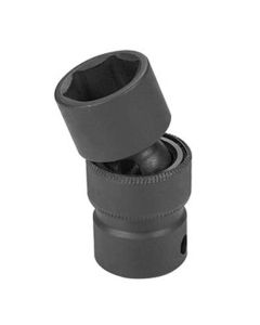 GRE2010UM image(1) - Grey Pneumatic 1/2" Drive x 10mm Standard Universal Socket 6 Point - Black