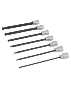 WLMW38750 image(0) - Wilmar Corp. / Performance Tool 7 Piece 3/8" Drive SAE Hex Bit Set