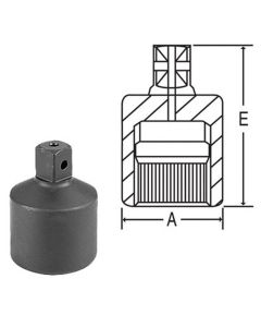 GRE5008AB image(0) - Grey Pneumatic #5 Spline F x 3/4" M Adapter with Friction Ball