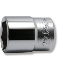KKN4400M-22 image(0) - Ko-ken USA 4400M-22 1/2 Square Drive Socket 22 mm 6 Point Length 40 mm