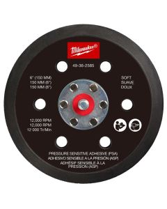 Milwaukee Tool 6 Inch Pressure Sensitive Adhesive Sander Backing Pad - Soft