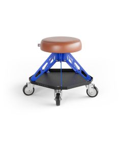 VYPRSP-BR-BL image(0) - Vyper Industrial 400 lb Capacity Robust Steel Pro Shop Chair - Brown/Blue