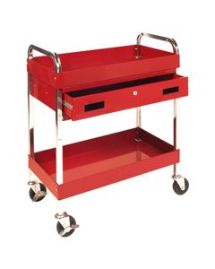 WLMW54004 image(0) - Wilmar Corp. / Performance Tool Two Shelf Utility Cart w/Drawer
